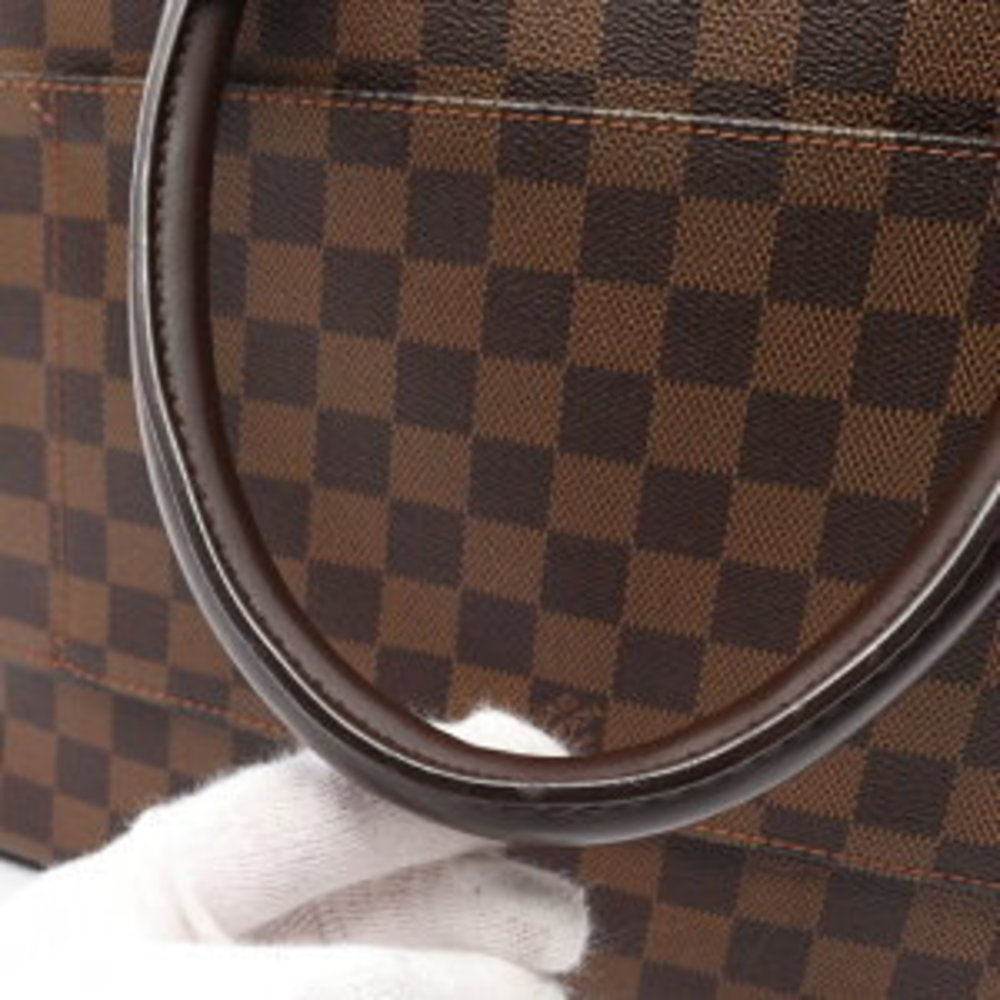Louis Vuitton Ikar Damier Ebene Brown Briefcase Business Bag Leather Brown - Picture 5 of 8